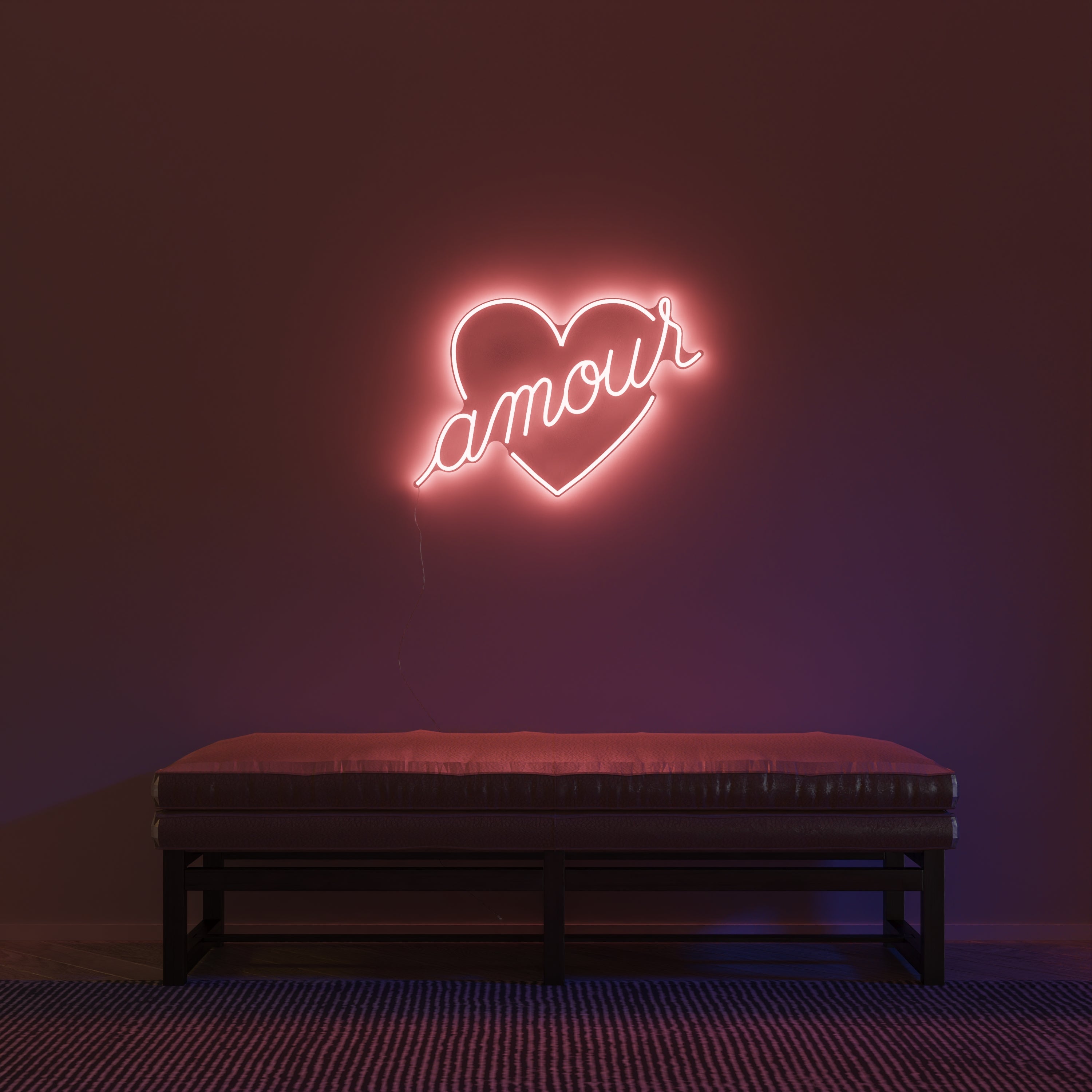 Amour by Jean André, Zeichen aus Neon-LEDs